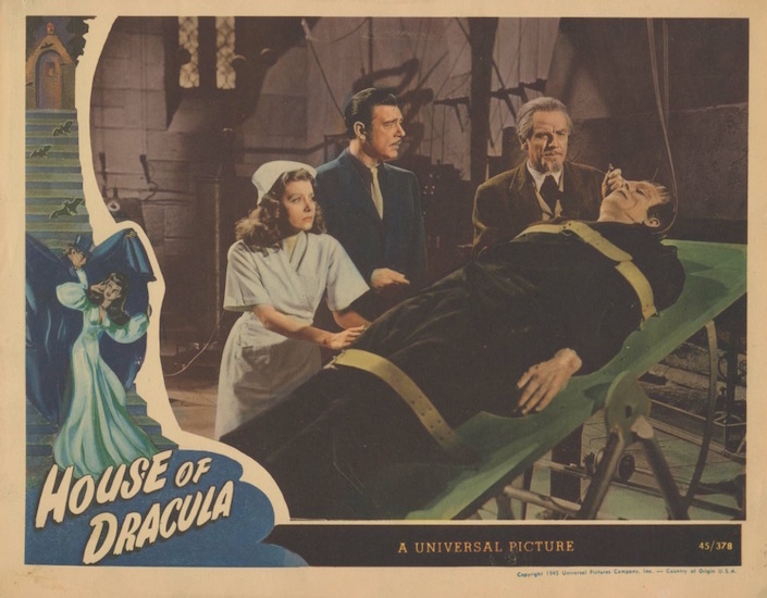 Image for HOUSE OF DRACULA. Universal Pictures, 1945. Original lobby card. Erle C. Kenton, Director.