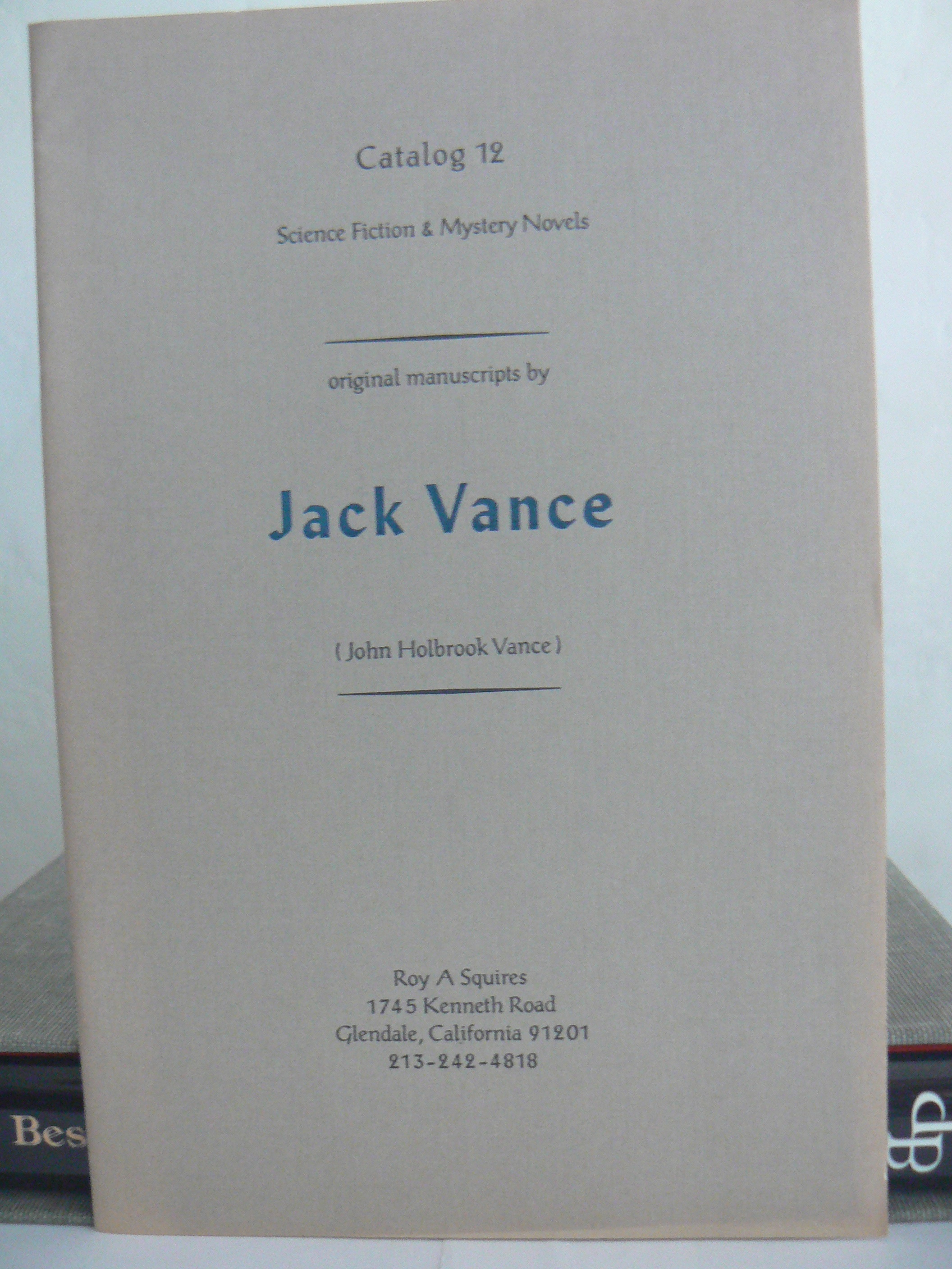 Image for CATALOG 12: Science Fiction & Mystery novels, original manuscripts by JACK VANCE