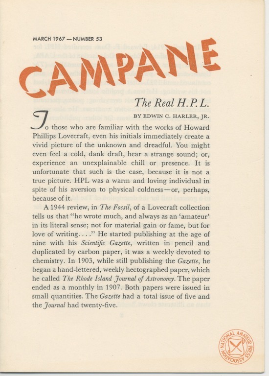 CAMPANE. March, 1967. Number 53.