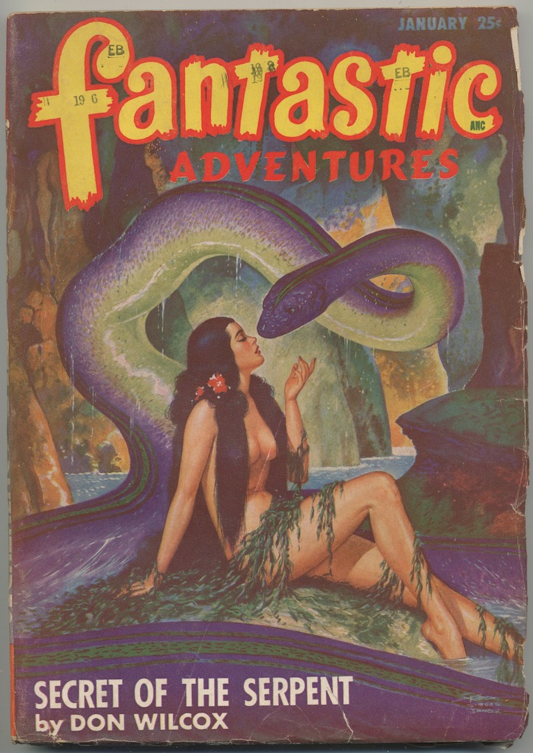 FANTASTIC ADVENTURES. January, 1948. Robert Gibson Jones, cover.