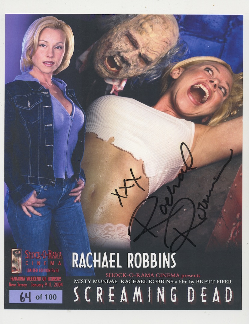 SCREAMING DEAD. 2004. Rachel Roberts. Signed, 100 copies. Shock-O-Rama Cinema, a Brett Piper film.