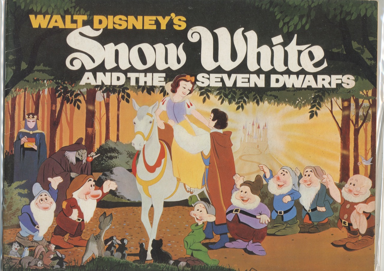 SNOW WHITE AND THE SEVEN DWARFS. Program booklet for the 1972 British Re-release.
