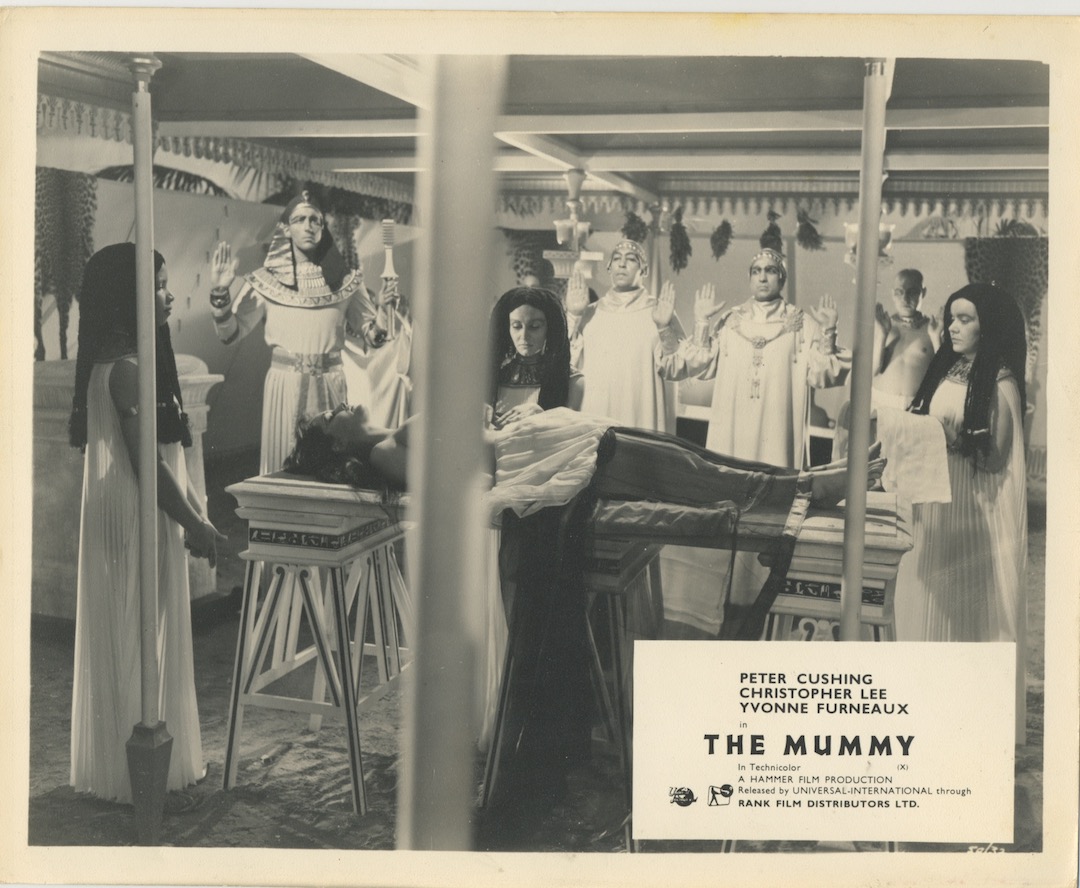 THE MUMMY. Hammer Films, 1959. Original lobby card. Christopher Lee.