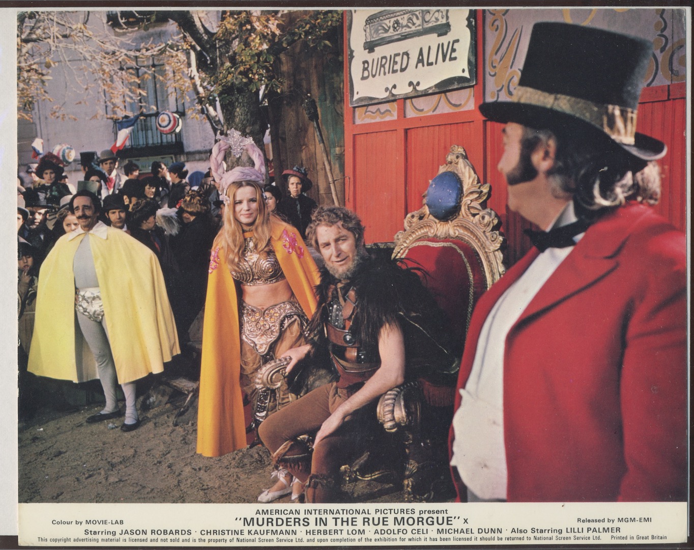 MURDERS IN THE RUE MORGUE. 1971. ORIGINAL COMPLETE SET 8-LOBBY CARDS.