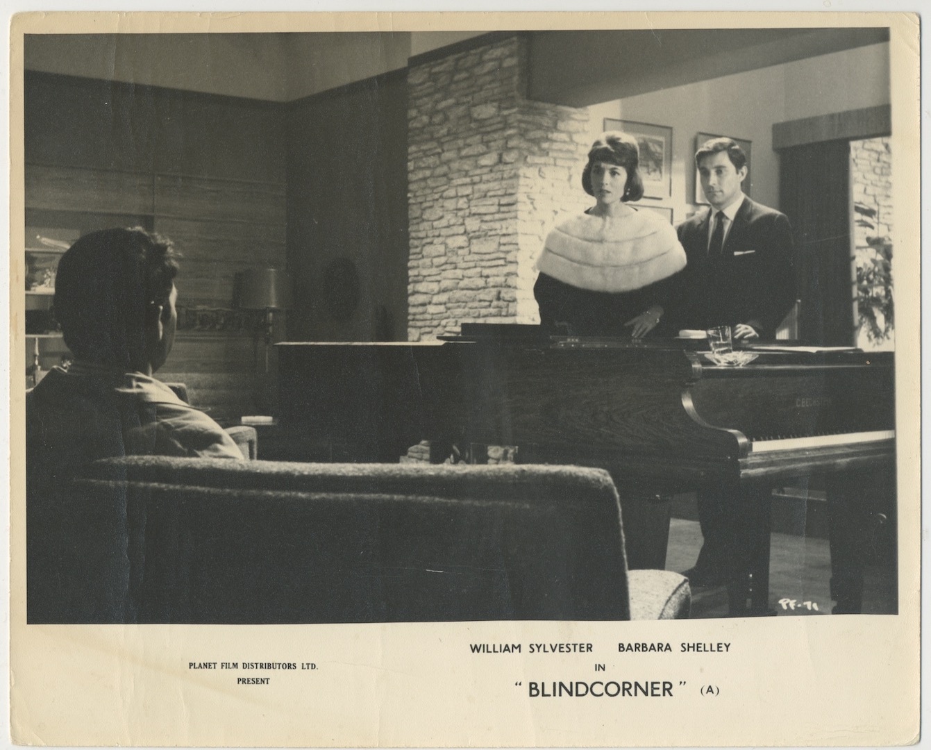 BLINDCORNER. 2-Lobby cards. Planet Film Distributors, 1964. Barbara Shelley, William Sylvester.