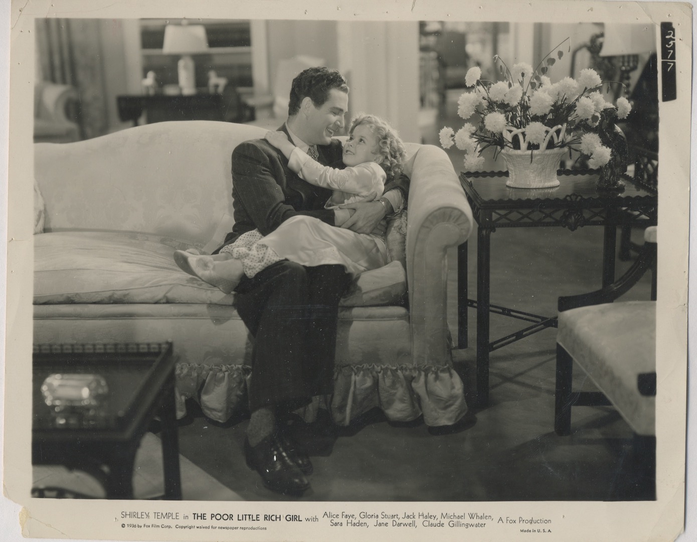 THE POOR LITTLE RICH GIRL. Fox Films, 1936. Shirley Temple, Alice Faye, Jack Haley, Gloria Stuart.