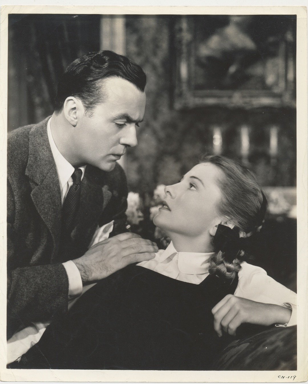 THE CONSTANT NYMPH. Warner Bros., 1943. JOAN FONTAINE, CHARLES BOYER. Fontaine was Academy Award nominated for Best Actress. Photo by staff Warner Bros., photographer, Bert Six.