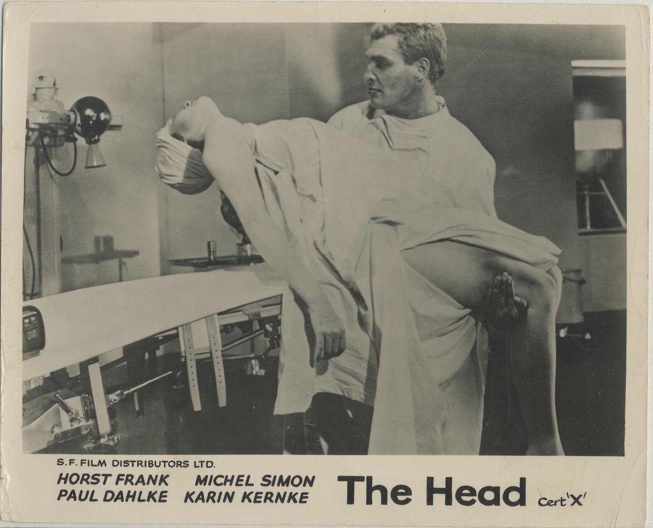 THE HEAD. Rapid-Film, 1959. 5-Lobby Cards. West German horror film.