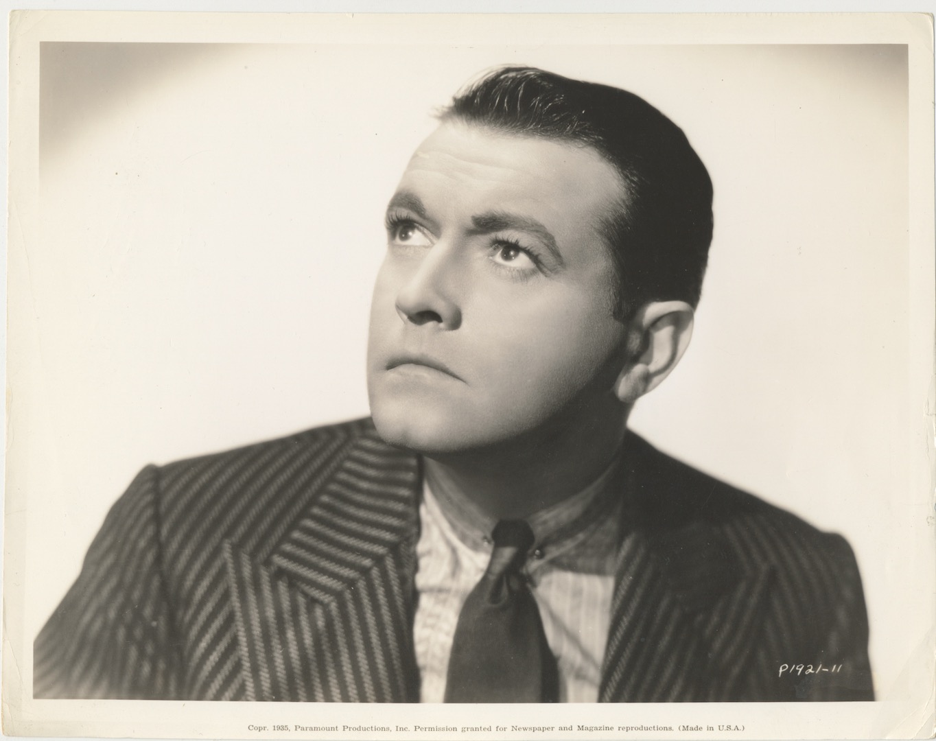 RICHARD BARTHELMESS, in FOUR HOURS TO KILL. Paramount Pictures, 1935.