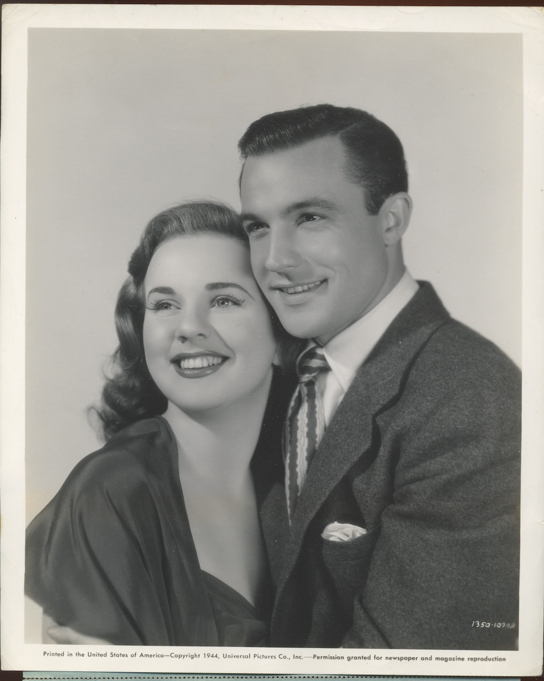 CHRISTMAS HOLIDAY. Universal Pictures, 1944. ORIGINAL PRODUCTION PHOTO-1. Pictured, Deanna Durbin and Gene Kelly. Studio Production notes.