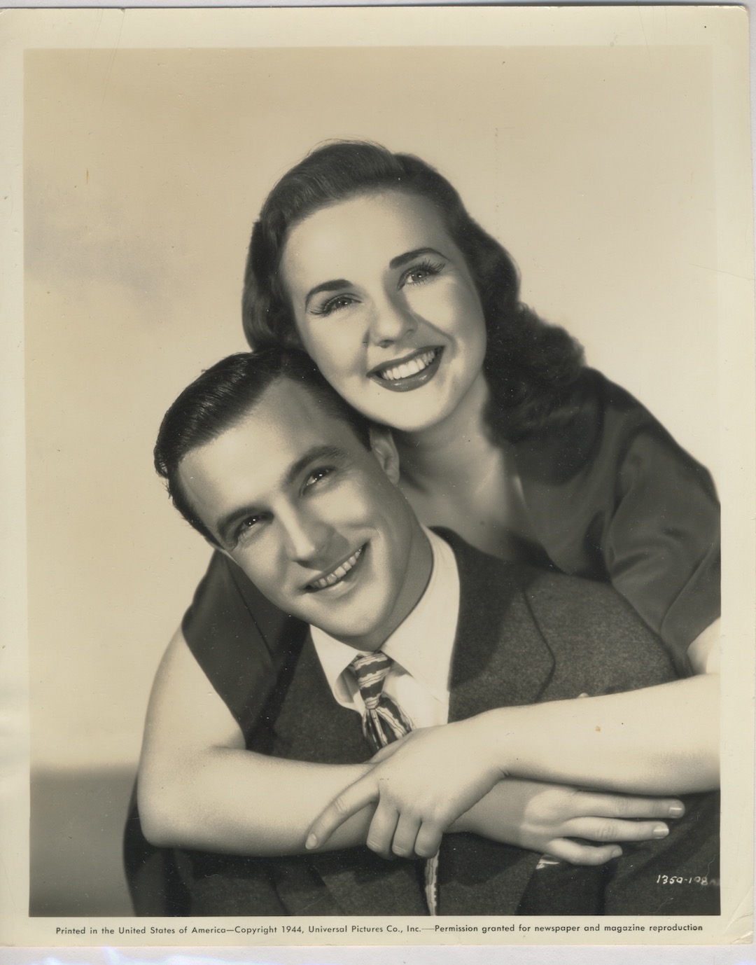CHRISTMAS HOLIDAY. Universal Pictures, 1944. ORIGINAL PRODUCTION PHOTO-2. Pictured, Deanna Durbin and Gene Kelly.