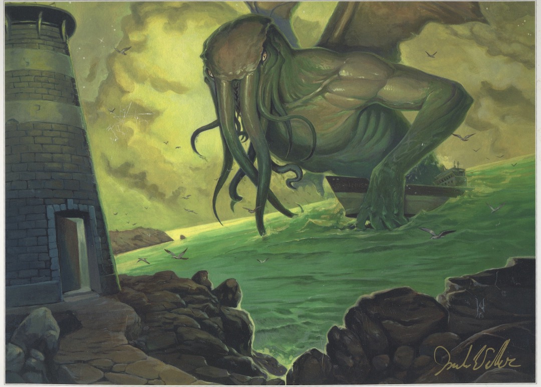 CTHULHU TIDE. 2016. Jacob Walker, artist. Signed. .Featured in Mythos Monsters and the game Cthulhu's Vault from Jolly Roger Games/Ultra PRO.