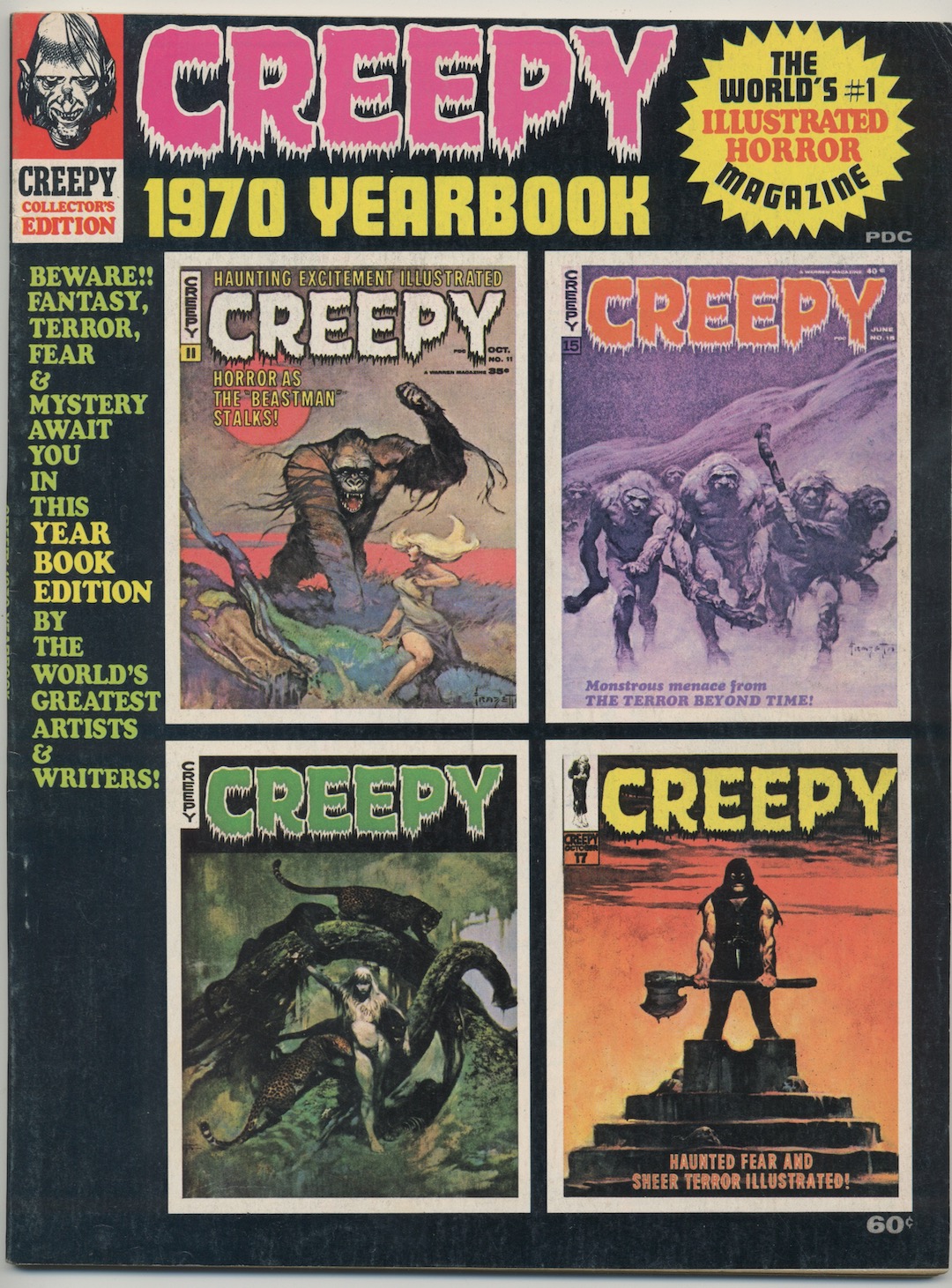CREEPY. 1970 YEARBOOK. FRANK FRAZETTA COVER