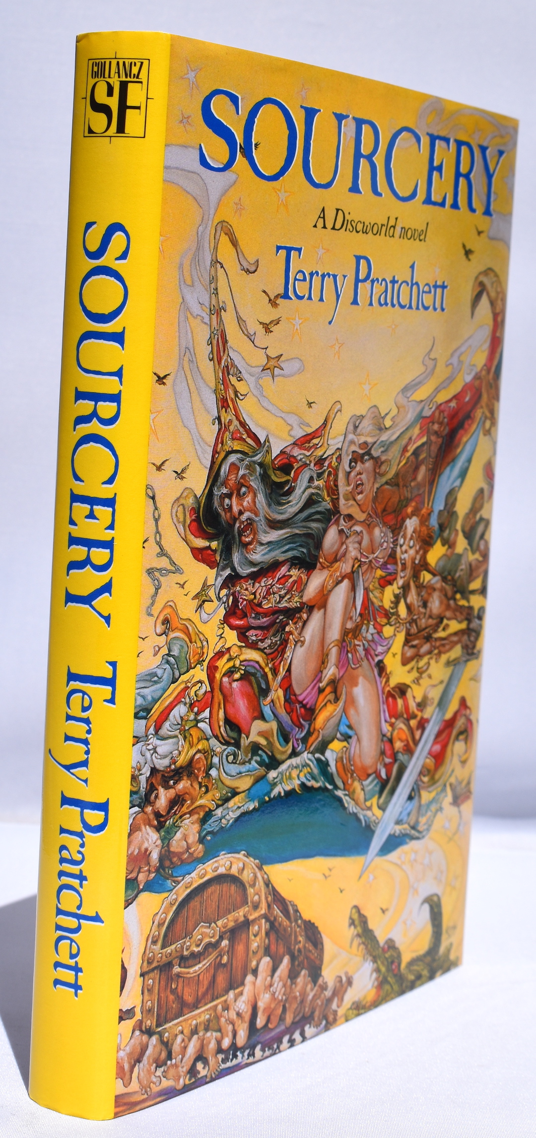 SOURCERY. Signed, inscribed by the author. The 5th Discworld novel.