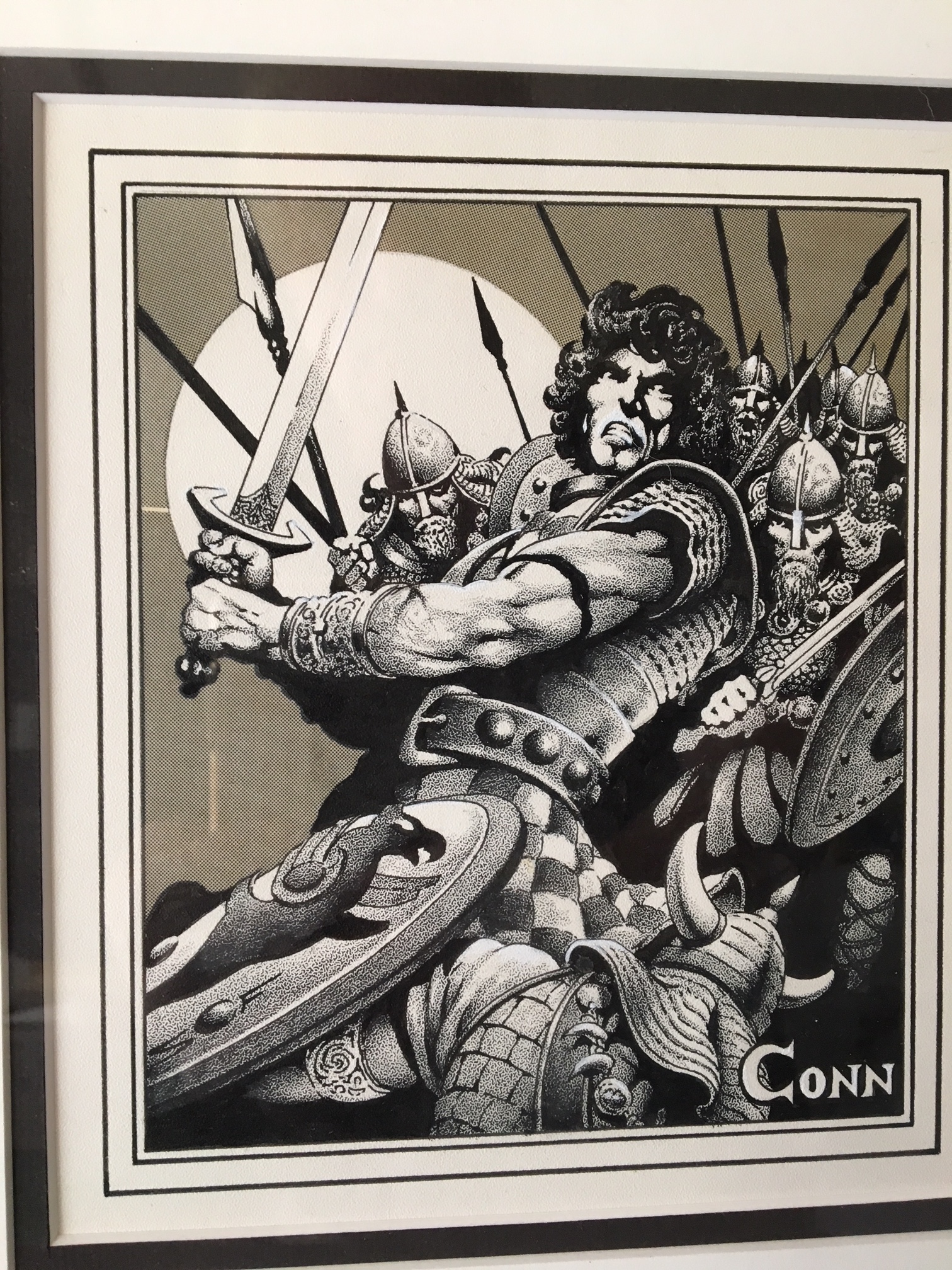 THE SPEARS OF CLONTARF. Original cover artwork. George T. Hamilton, Publisher, 1978.