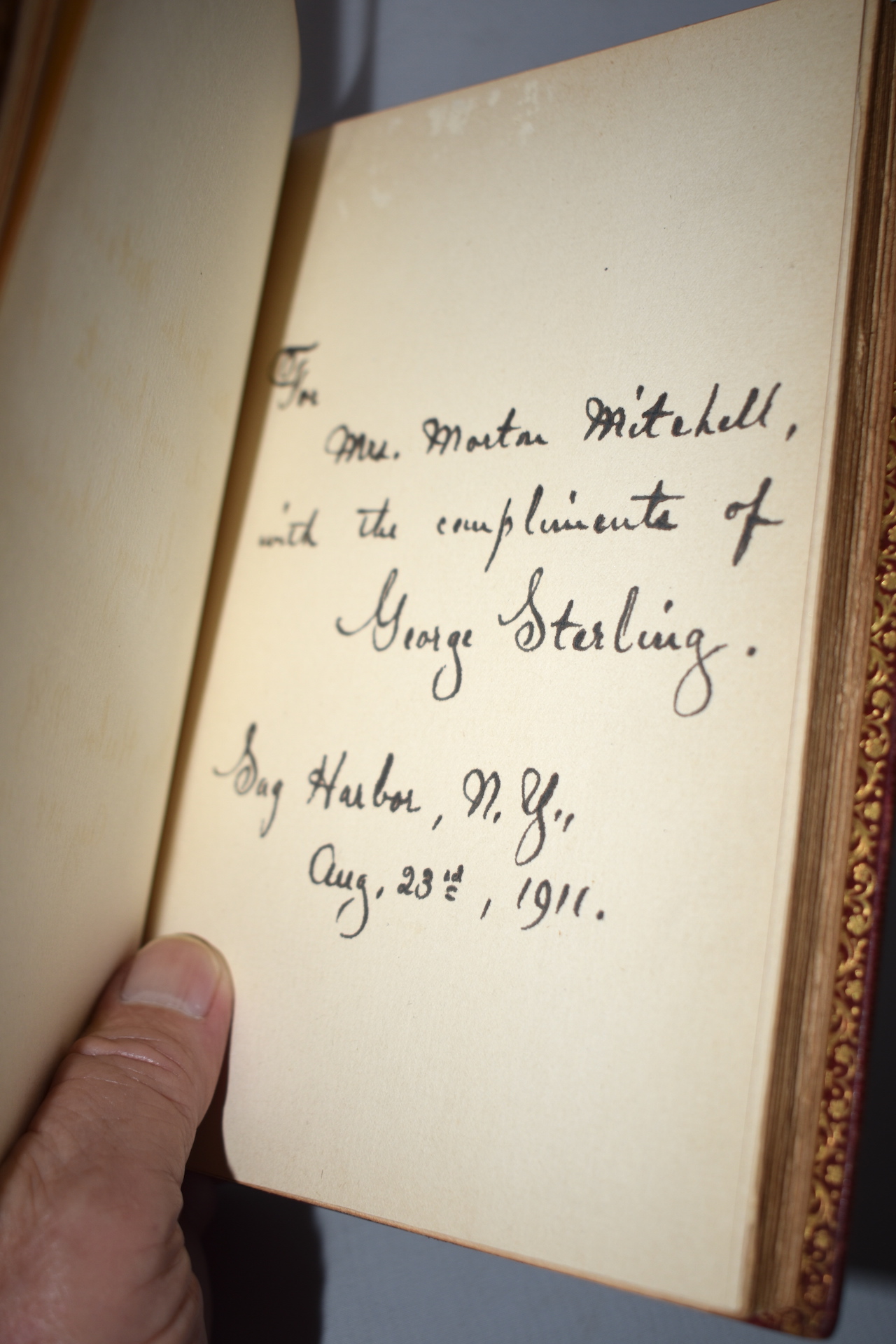 THE HOUSE OF ORCHIDS. Signed presentation copy, the year of publication, and corrected by the author, in a special presentation binding.