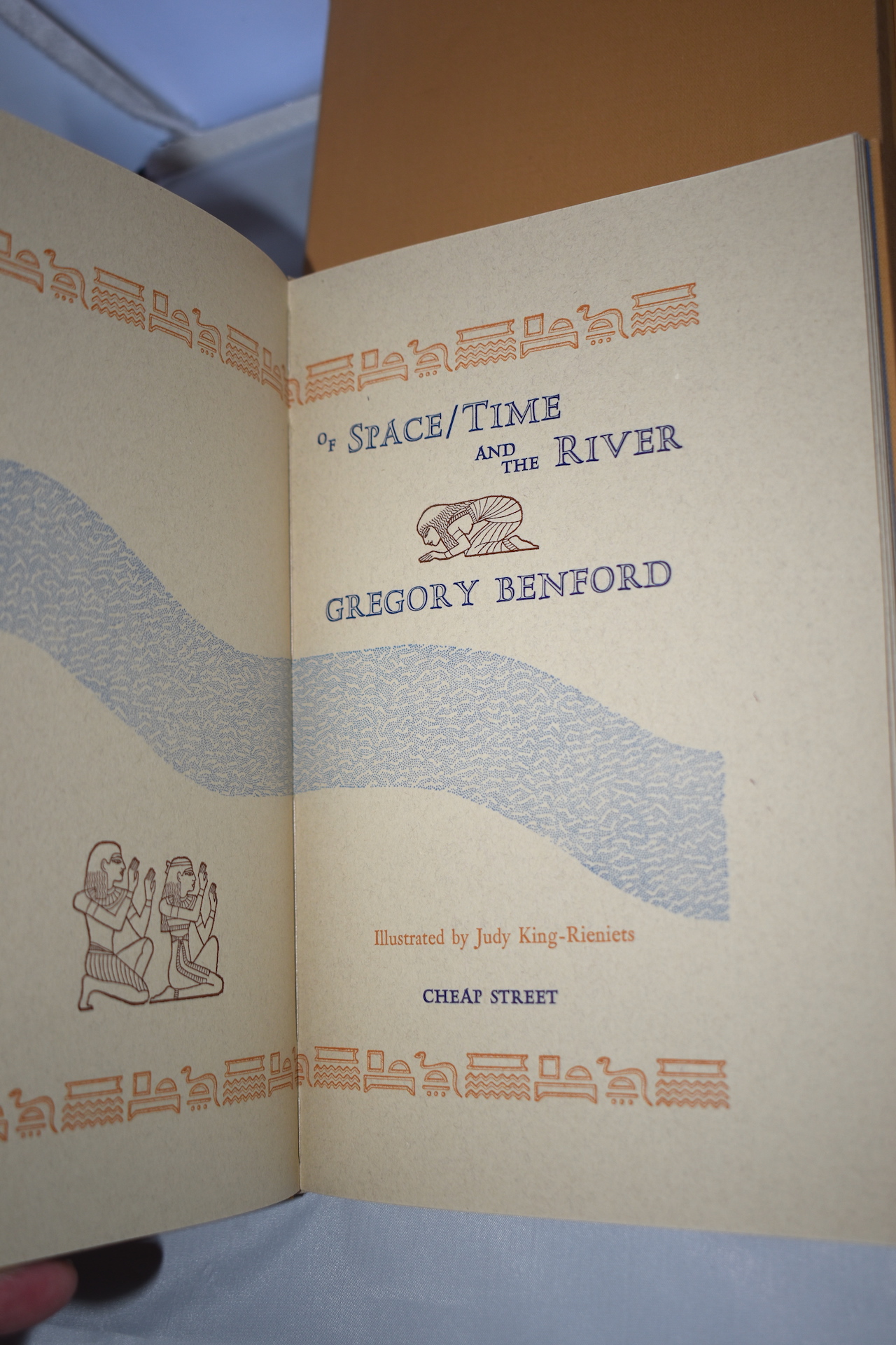 OF SPACE, TIME AND THE RIVER. Numbered, limited to 51, signed, deluxe tray-cased copies.