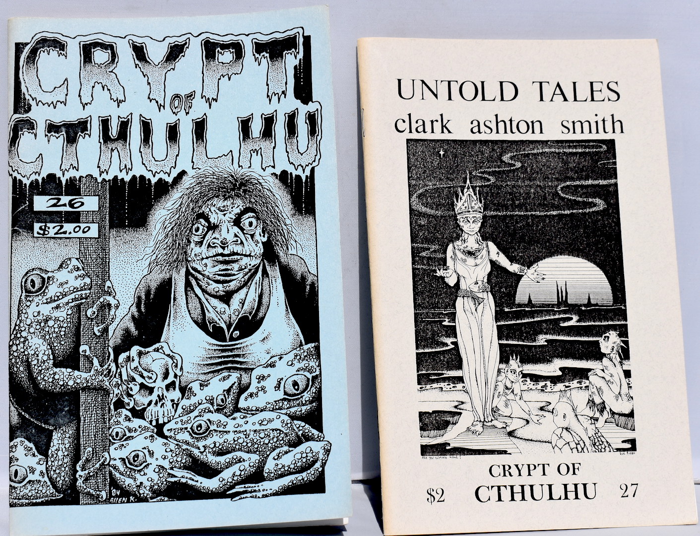 CRYPT OF CTHULHU. 26 & 27. Two issues. Clark Ashton Smith issues. Hallowmass 1984.