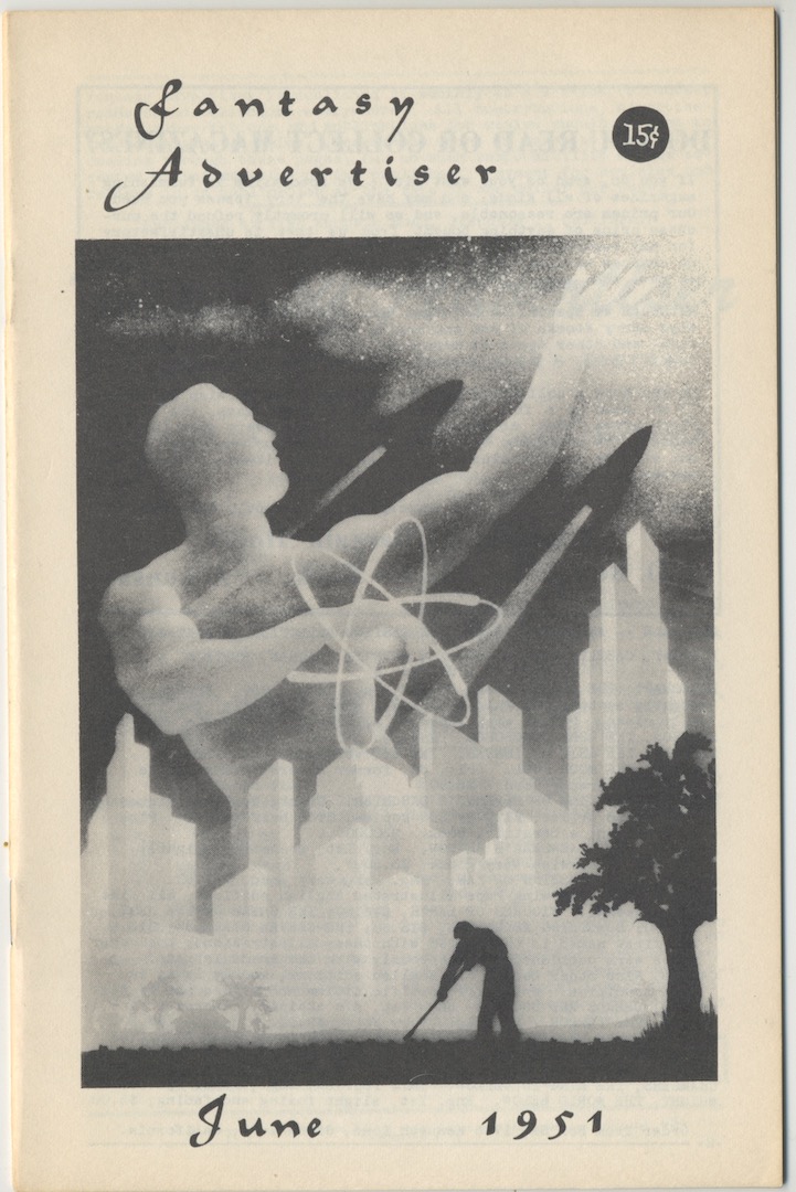 FANTASY ADVERTISER. June, 1951. (Article on Frank Belknap Long, Jr. by Arthur J. Cox).