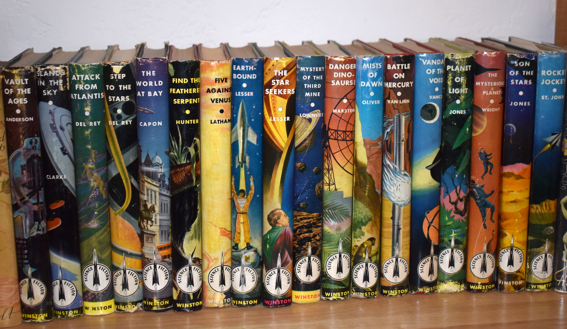 WINSTON JUVENILES SCIENCE FICTION SERIES. 19521961. 18VOLUMES, FIRST EDITIONS IN D.J.