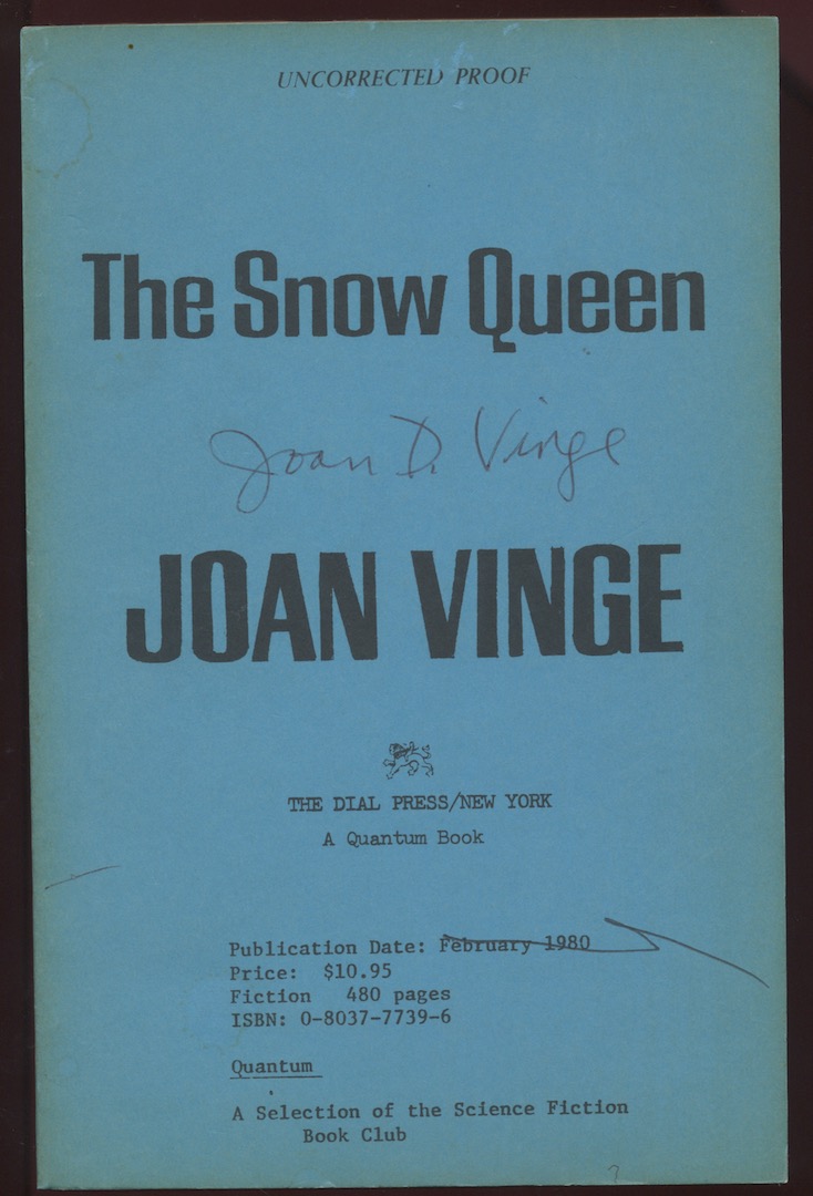 THE SNOW QUEEN. Dial Press, 1980. Advance Reading Copy. Hugo Award Winning Novel.