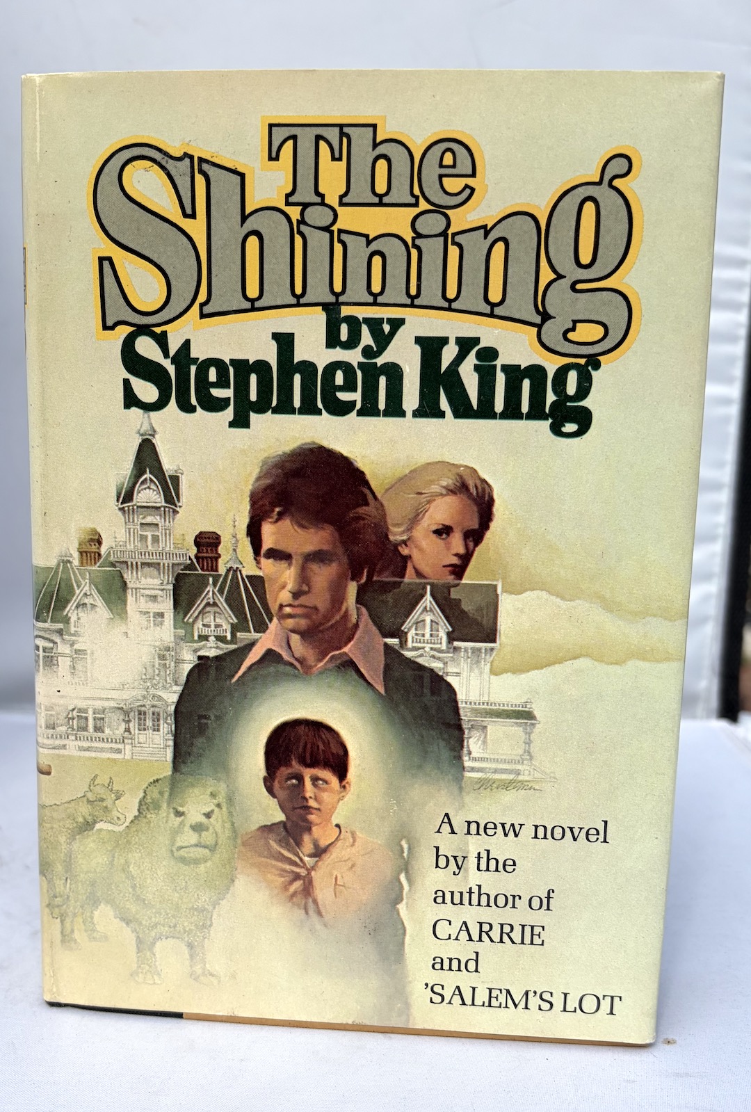THE SHINING. Doubleday, 1977. 1st edition. Light remainder flecking at bottom page edges, else a fine, unread copy in d.j.