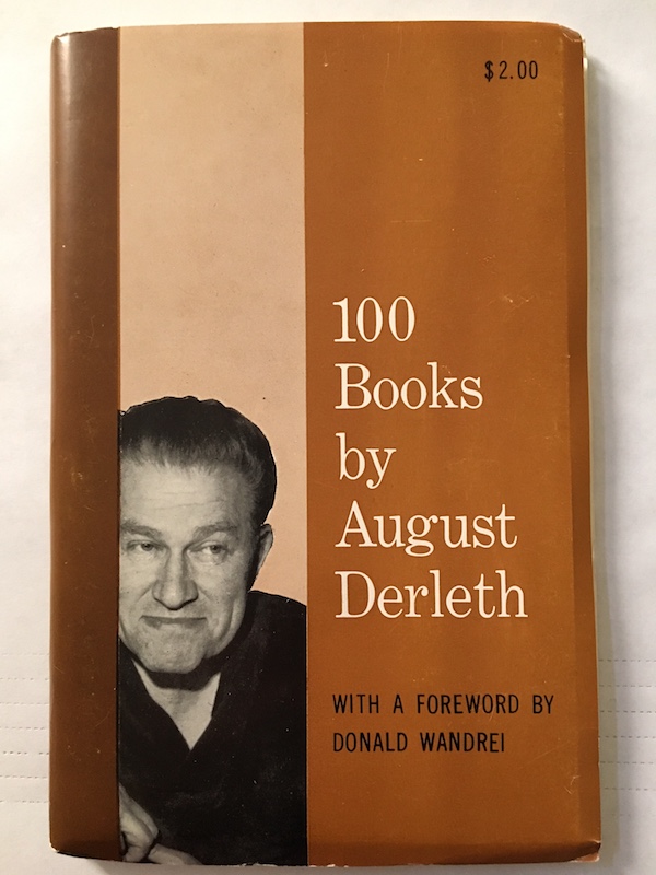 100 BOOKS by AUGUST DERLETH—SIGNED Image for 100 BOOKS by AUGUST DERLETH—SIGNED