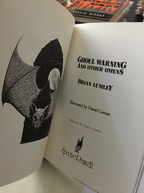 Image for BRIAN LUMLEY: GHOUL WARNING. Only 80 hardcover copies issued. Signed by the author & artist.
