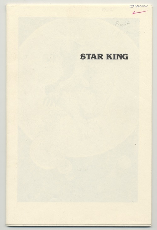 Image for STAR KING—RARE PROOF COPY!